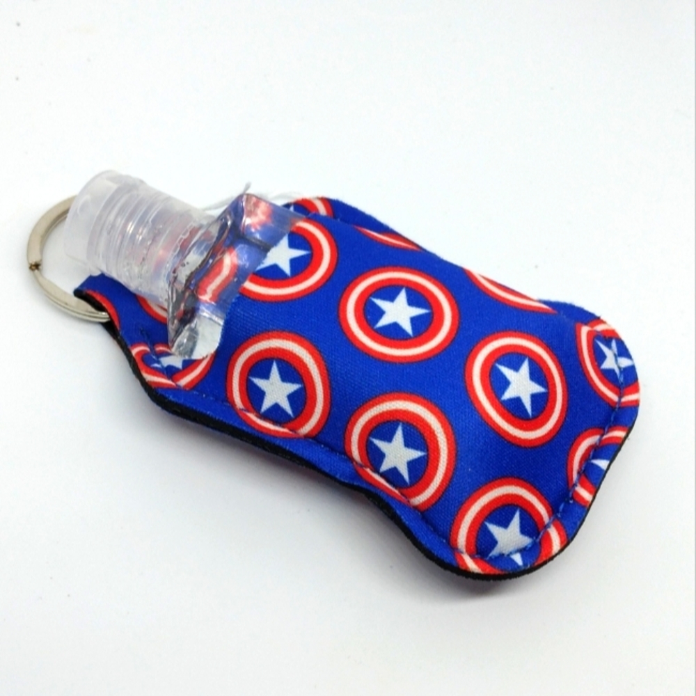 Captain America sanitizer keychain